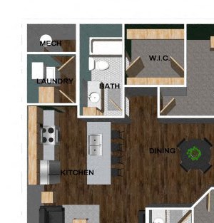 Unit A (Ph II) two bedroom floor plan at The Villas at Wilderness Ridge Unit A (Ph II) two bedroom floor plan at The Villas at Wilderness Ridge